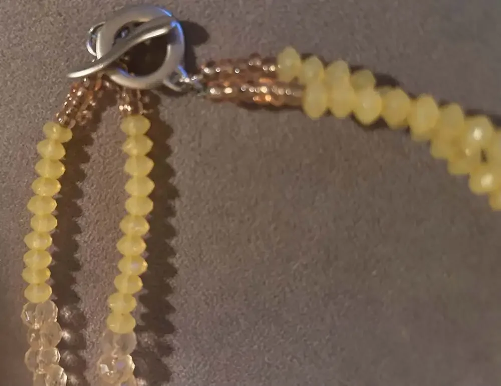 Loft Multi-Strand Statement Necklace with Mixed Beads and Knotted Accents